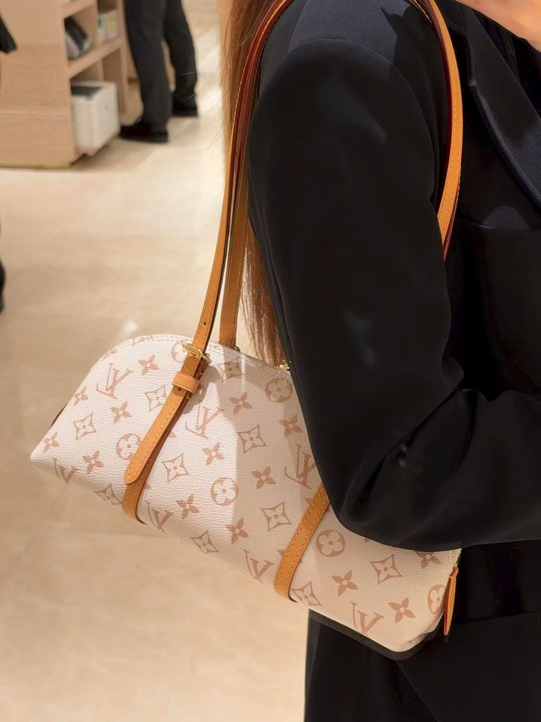 Sand dune shell armpit bag | vintage old flower light luxury shoulder bag, all-match luxury 图 6