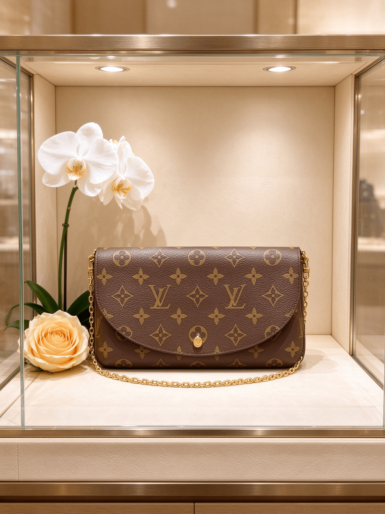 Classic Monogram 3-in-1 Chain Bag | Detachable Pouch & Card Holder | Women's Crossbody Shoulder Bag 图 6