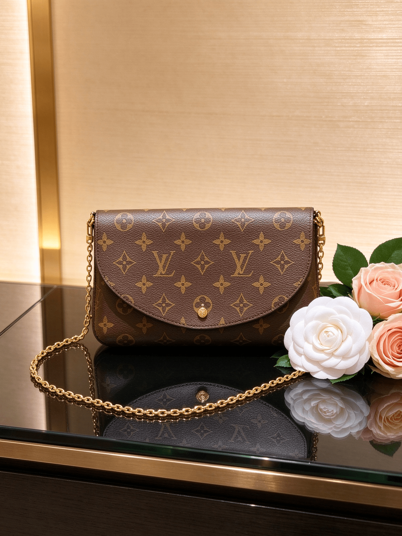 Classic Monogram 3-in-1 Chain Bag | Detachable Pouch & Card Holder | Women's Crossbody Shoulder Bag 图 2