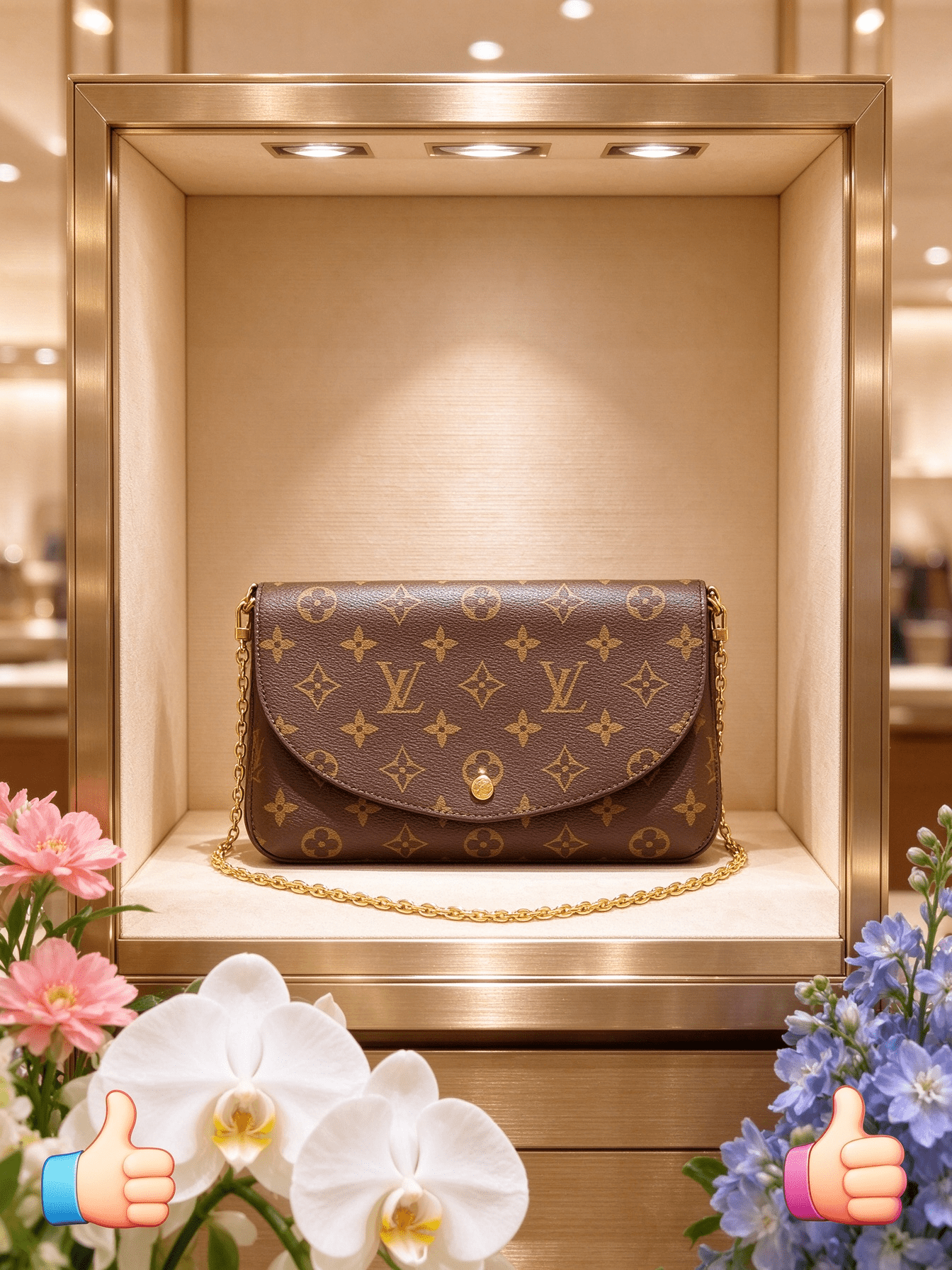 Classic Monogram 3-in-1 Chain Bag | Detachable Pouch & Card Holder | Women's Crossbody Shoulder Bag 图 3