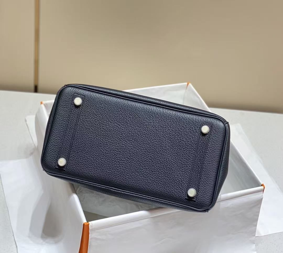Tas Birkin30, Kulit Lembu Togo Hitam dengan Perangkat Keras Emas, Tas Pegangan Atas Wanita Kapasitas Besar Klasik 图 8