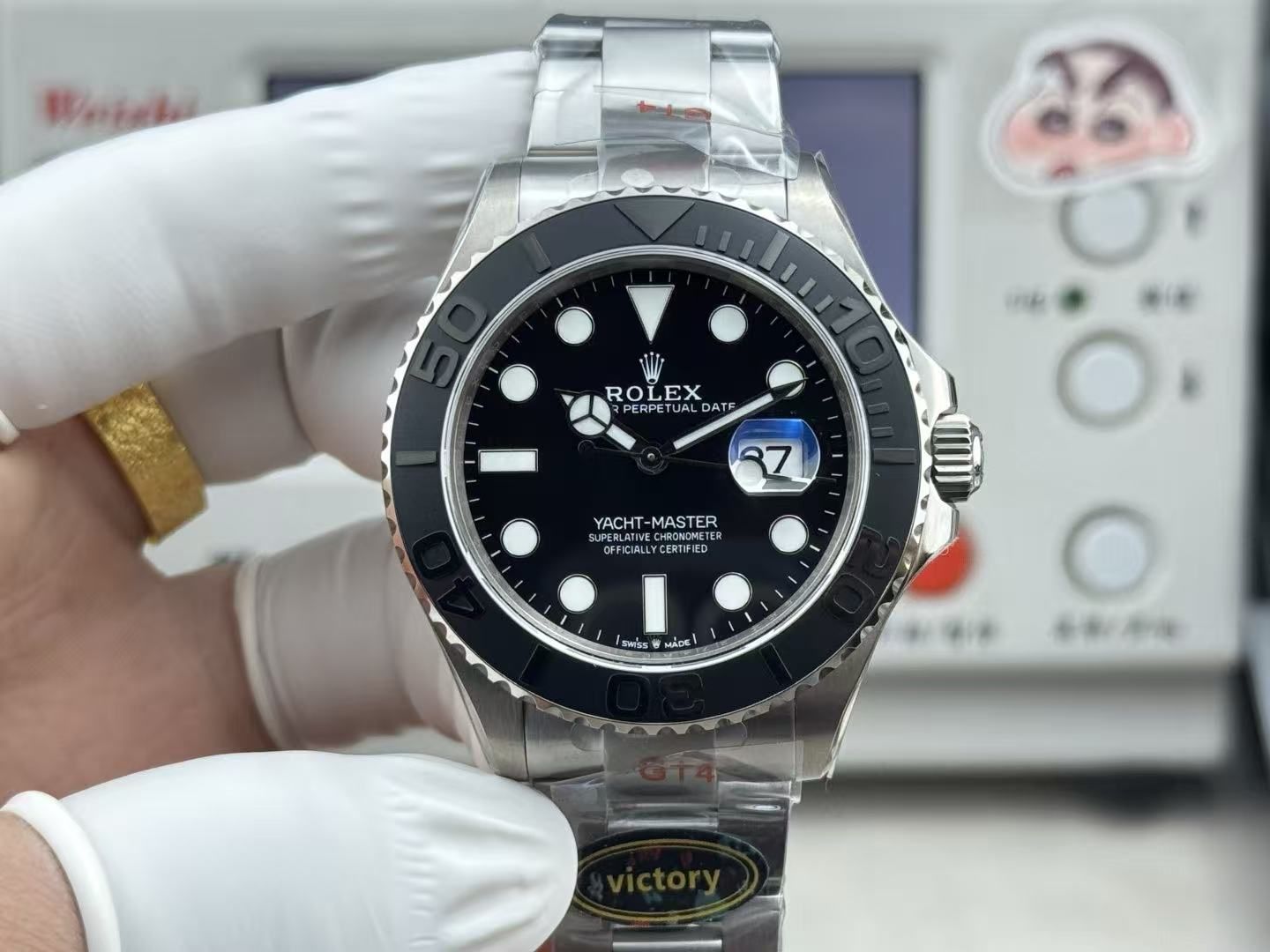 Đồng hồ cơ khí tự động cho du thuyền màu đen dành cho nam 40mm Đồng hồ thể thao dành cho doanh nhân đai thép ngoài màu bạch kim 图 2