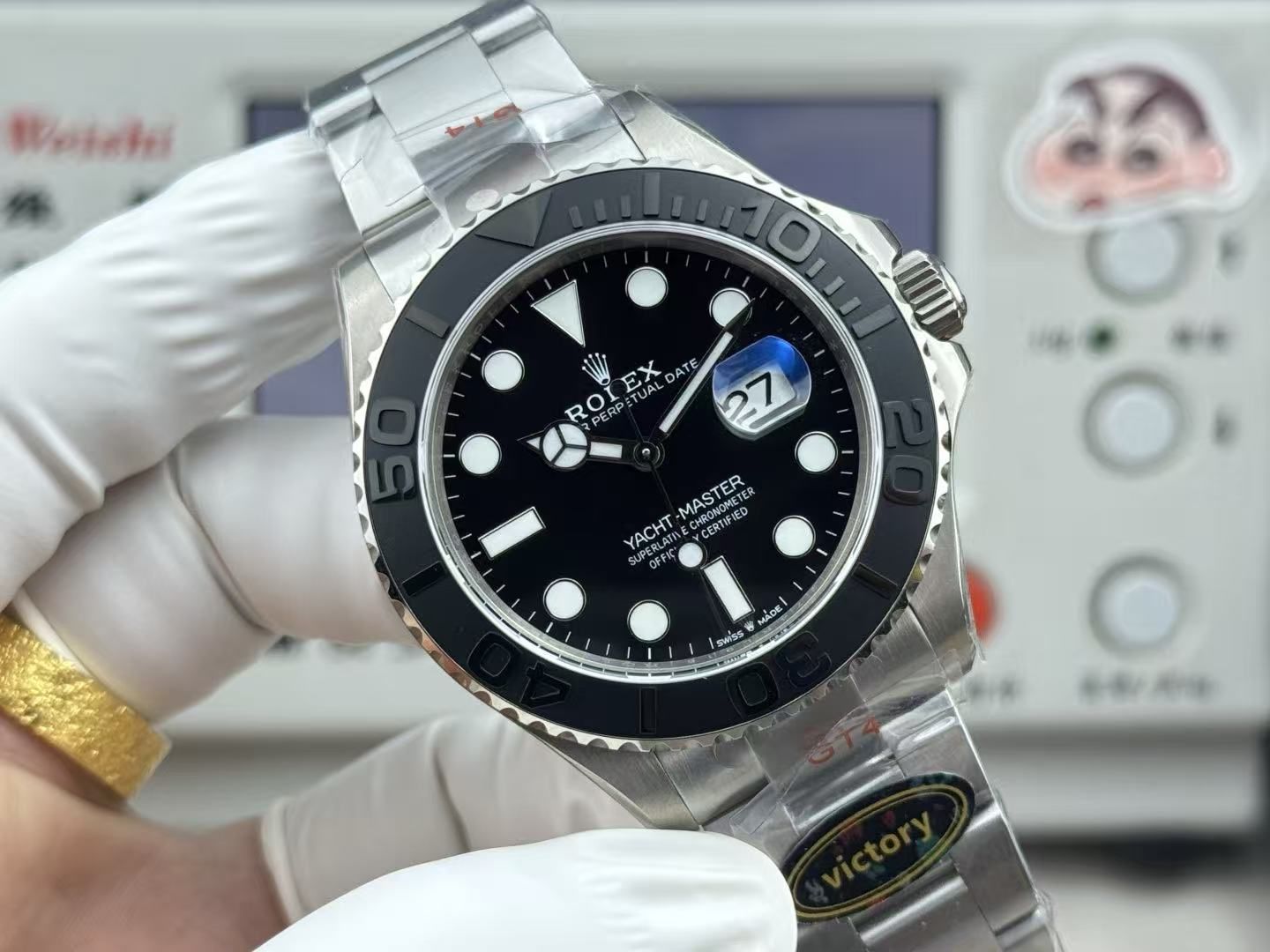 Đồng hồ cơ khí tự động cho du thuyền màu đen dành cho nam 40mm Đồng hồ thể thao dành cho doanh nhân đai thép ngoài màu bạch kim 图 3