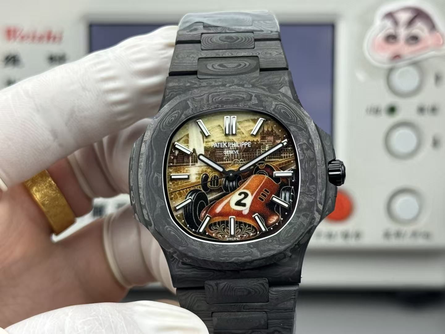 Patek Philippe Nautilus Carbon Racing Painted Disc Automatic Unisex