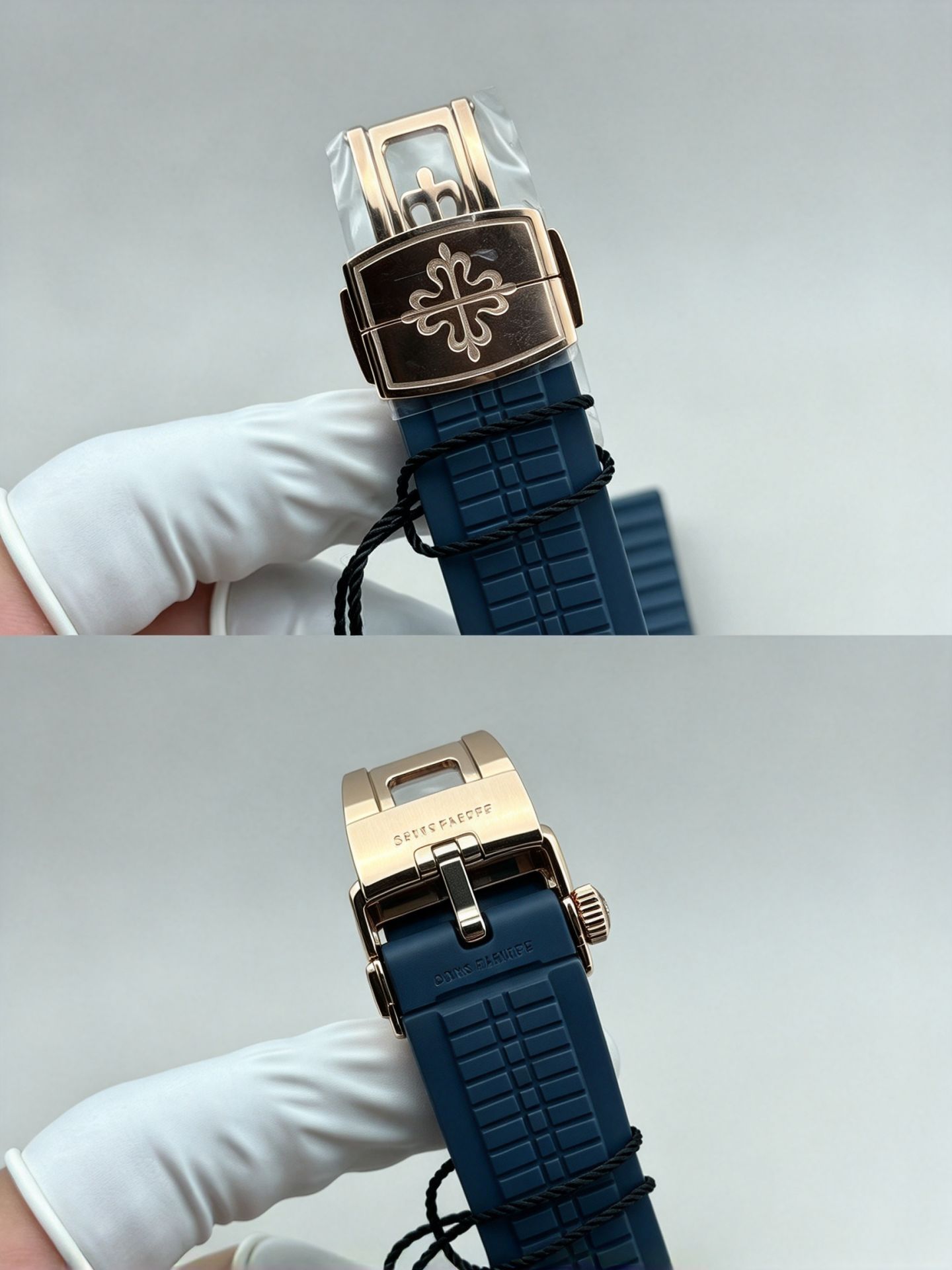 Rose Gold Calendar Moon Grenade Blue Disc Rubber Band Men's Luxury Sport Watch 图 10