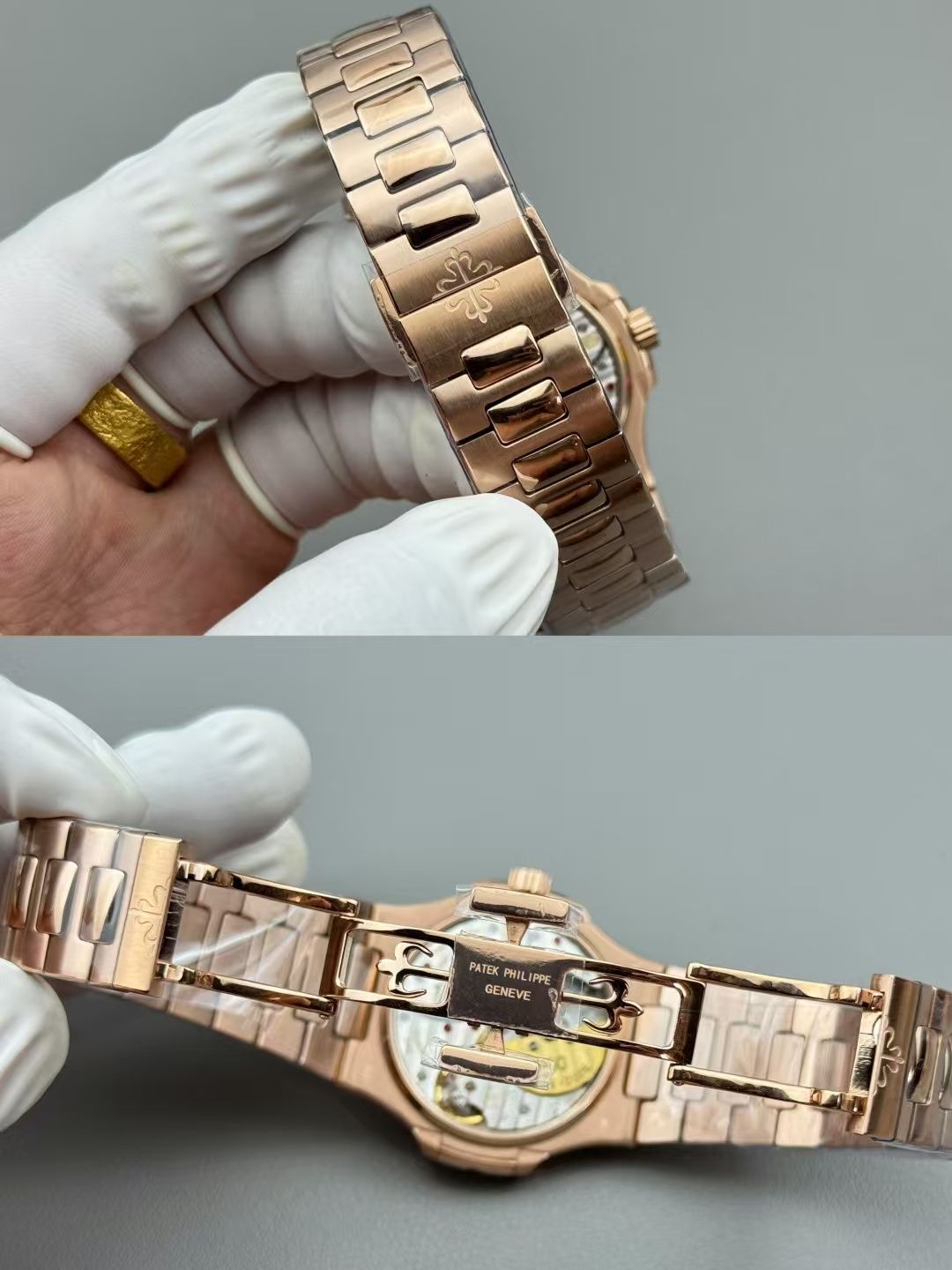 Patek Philippe Nautilus Rose Gold Blue Disc Diamond Automatic Unisex 图 7