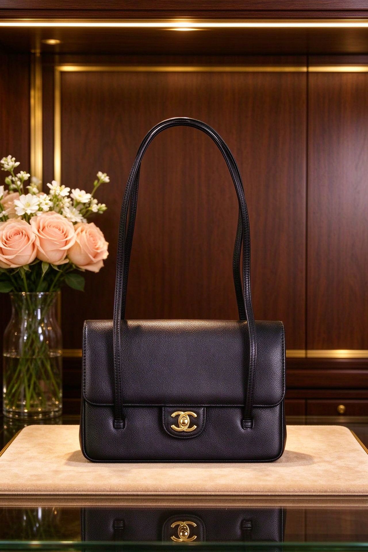 Classic Caviar Leather Flap Armpit Bag Vintage Shoulder Bag 图 3
