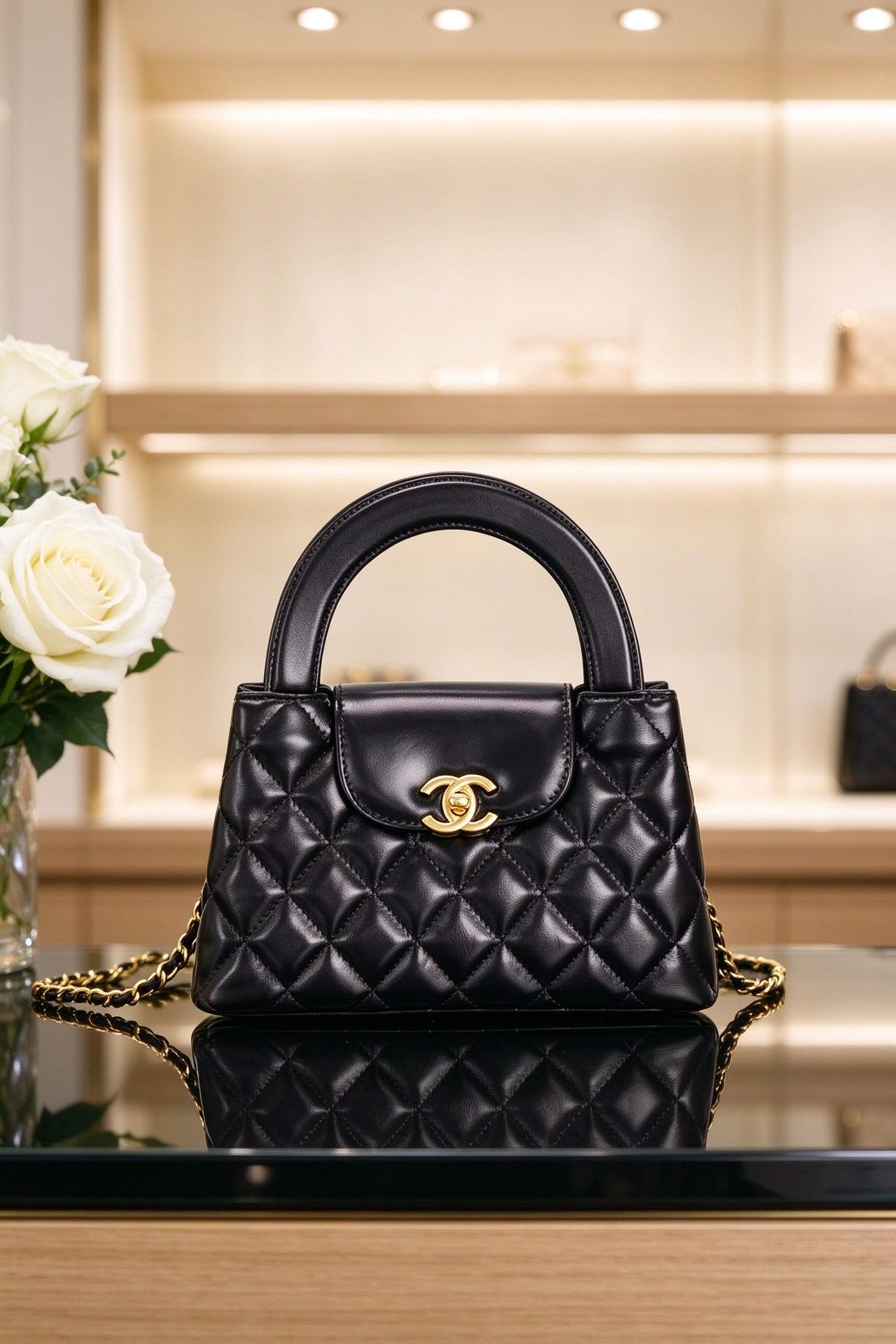 Classic Diamond Mini Kelly Handbag Chain Shoulder Crossbody Women's Bag