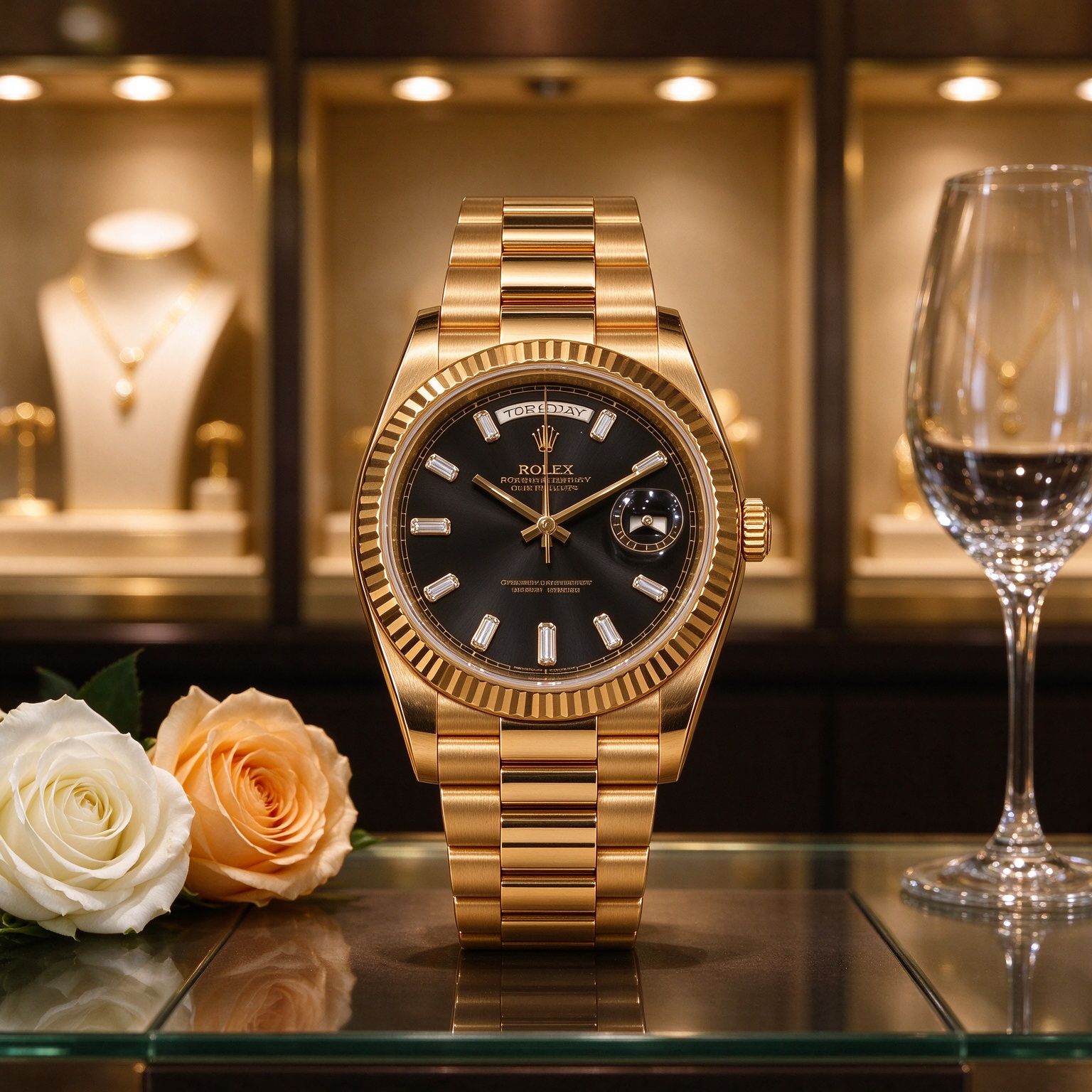 Luxury Men's Sunday Calendar 40mm Dog Tooth Ring Diamond Business Men's Quartz Watch 图 5