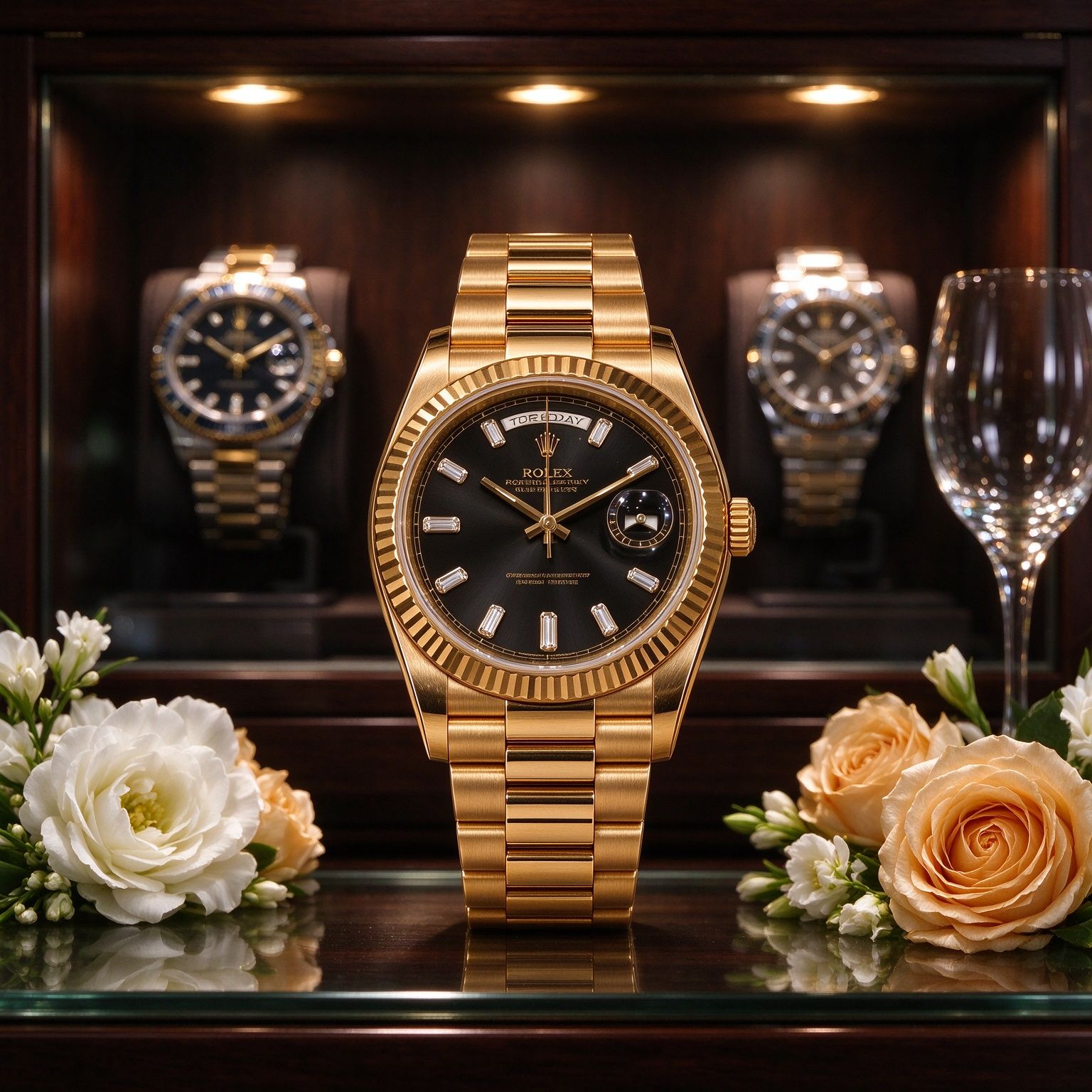 Luxury Men's Sunday Calendar 40mm Dog Tooth Ring Diamond Business Men's Quartz Watch 图 2