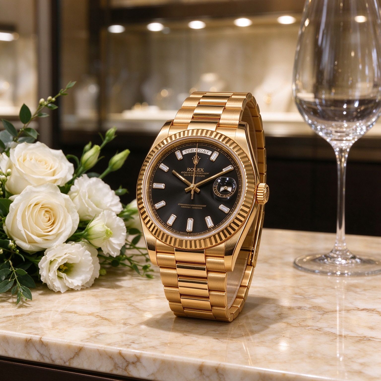 Luxury Men's Sunday Calendar 40mm Dog Tooth Ring Diamond Business Men's Quartz Watch 图 3