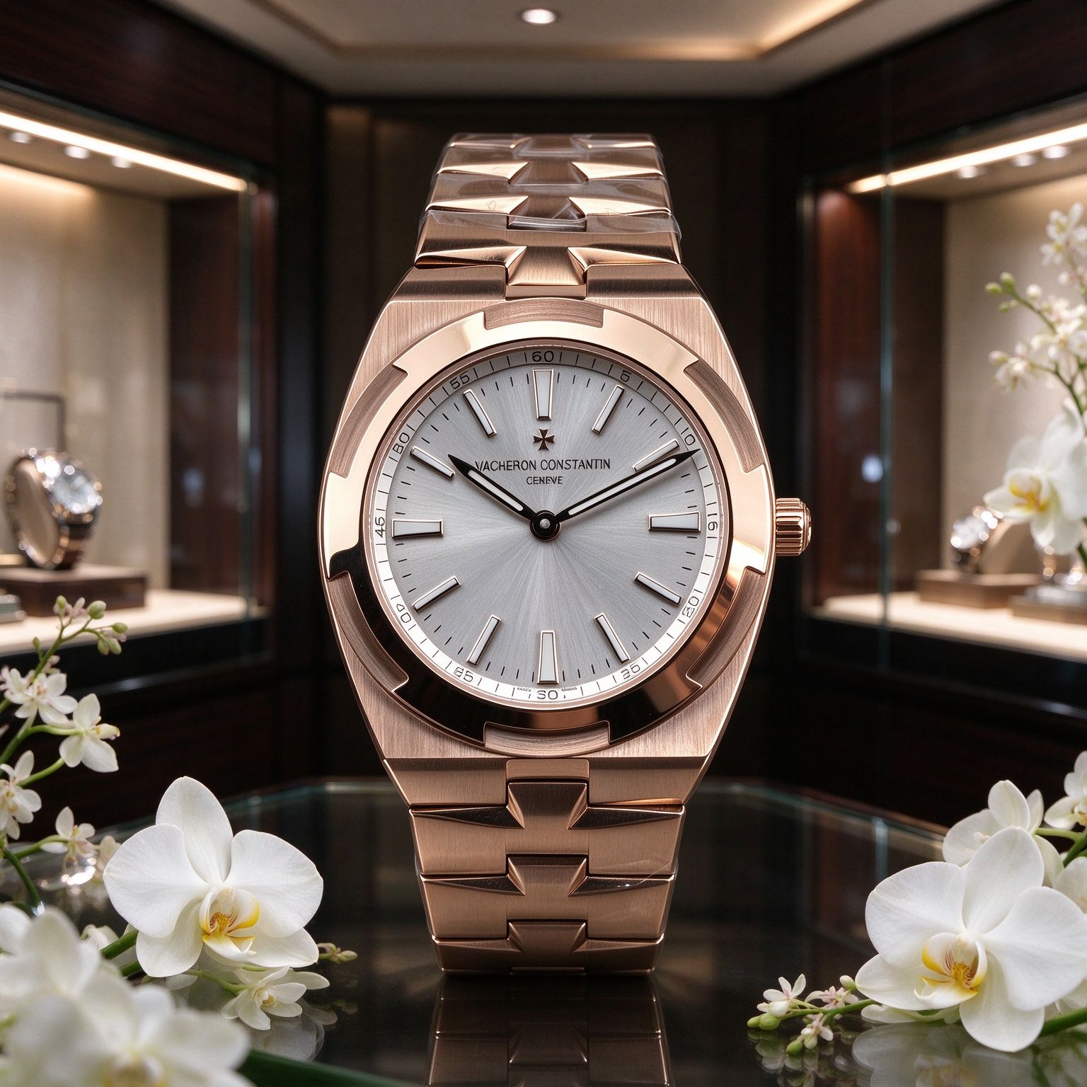 Light luxury ultra-thin two-pin automatic watch steel band business sports men's watch pearl tourbillon movement luminous dial