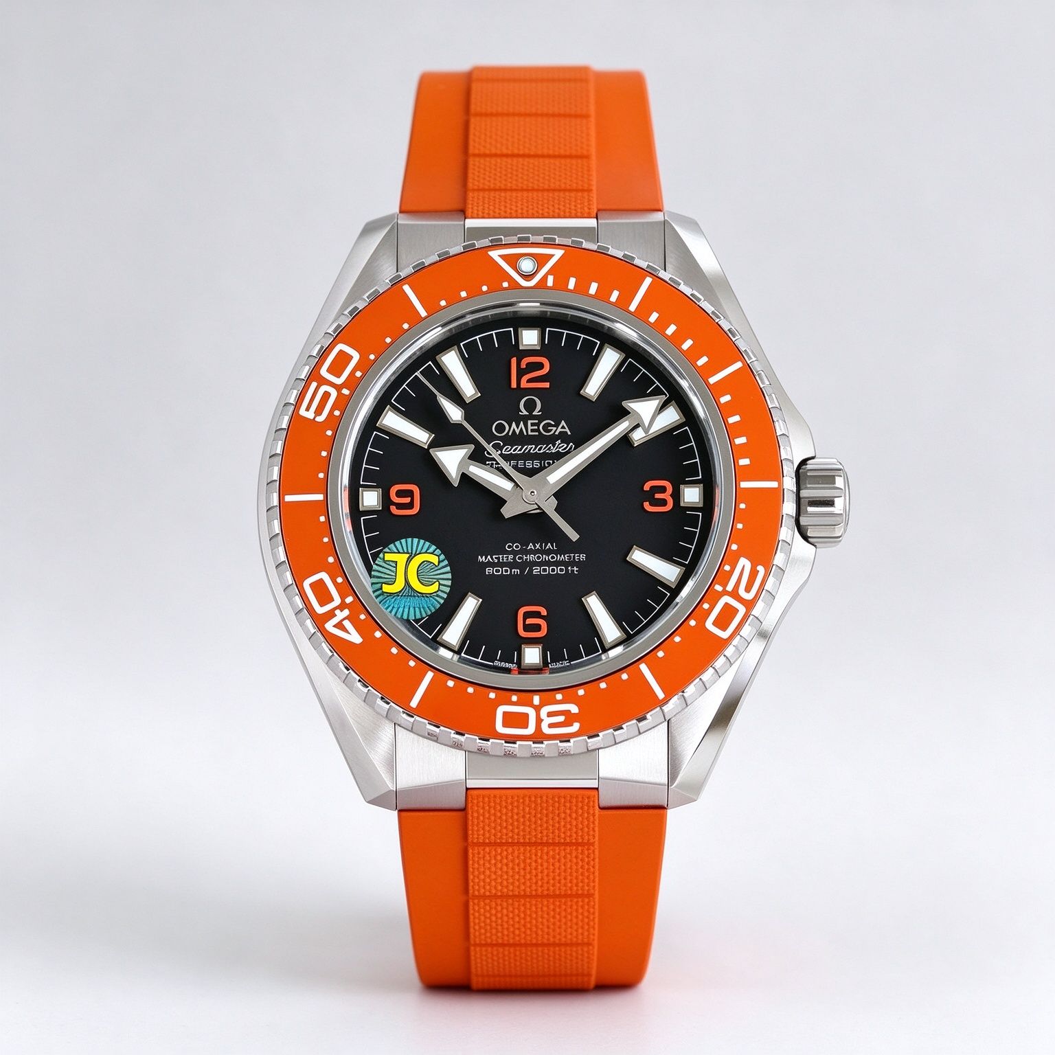 Omega Seamaster Ocean Universe 600m Automatic for Men Orange Rubber Band Dive Watch