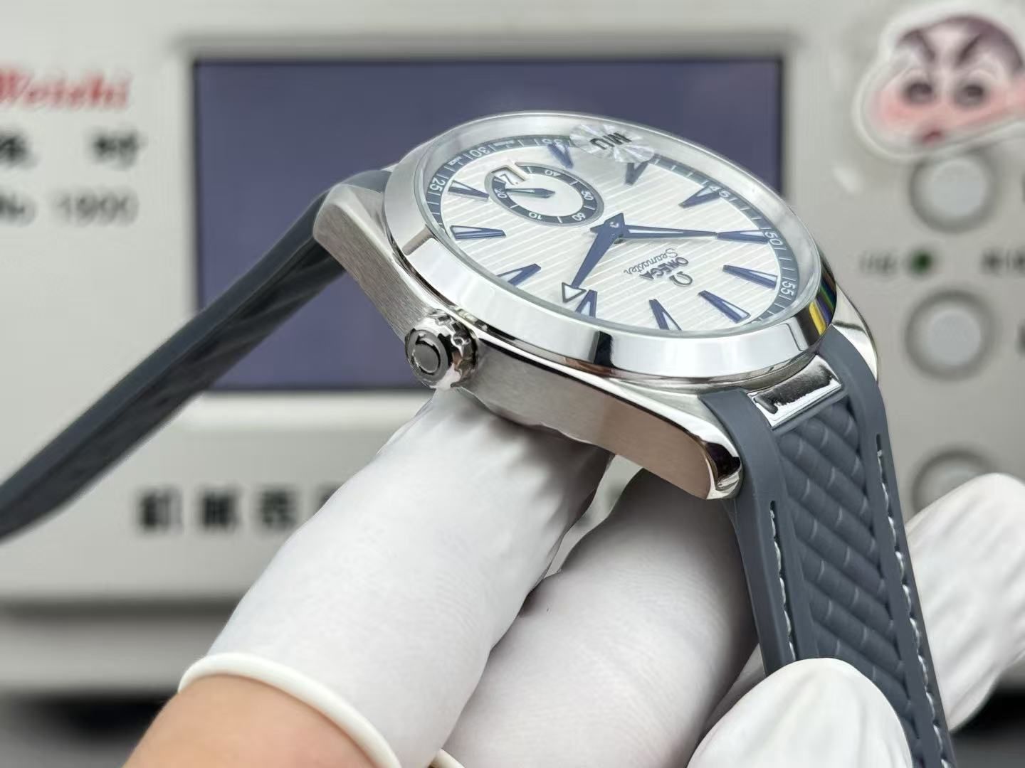 Omega Seamaster Aqua Terra White Small Second Men's Watch Rubber Band Business Sport Watch 图 7