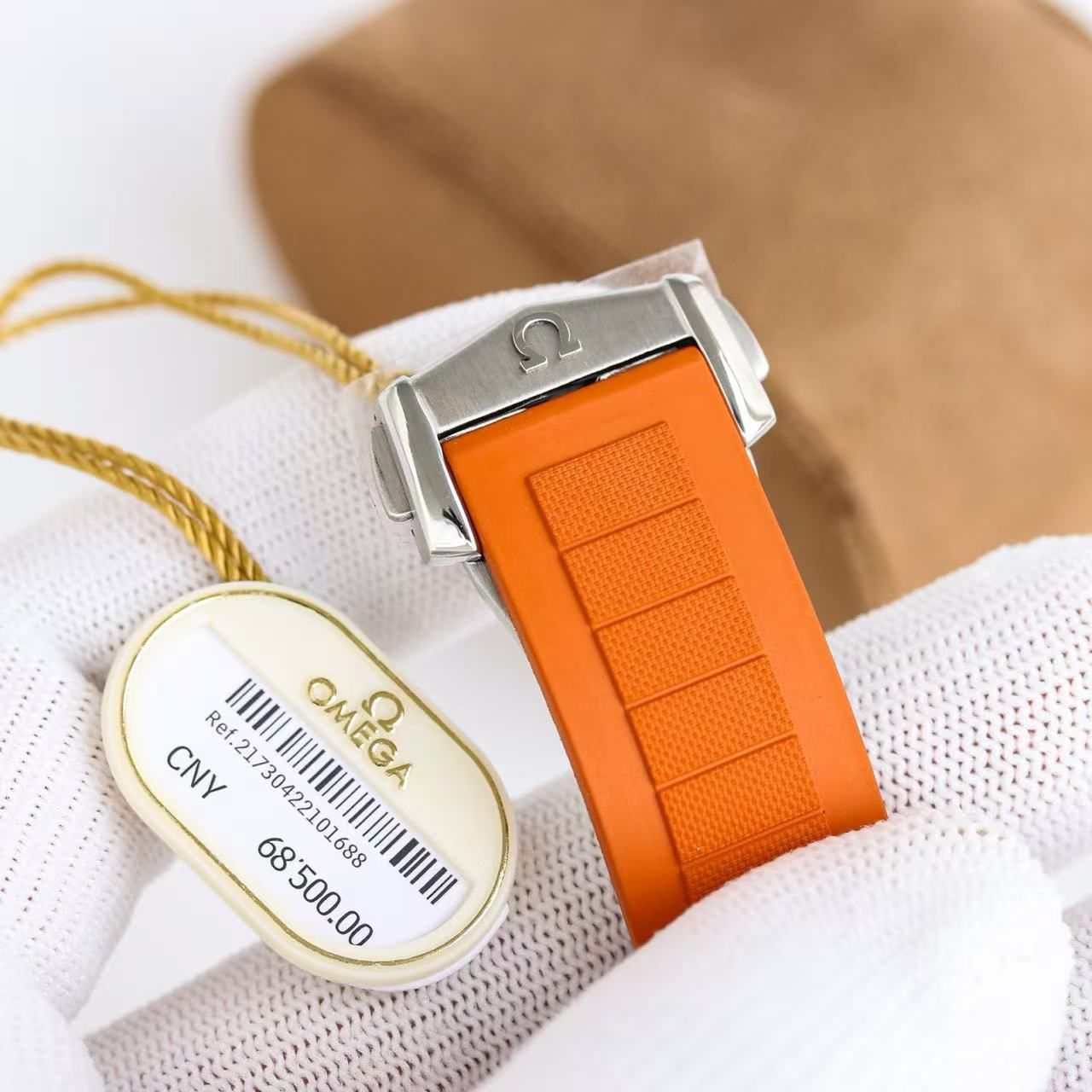 Omega Seamaster Ocean Universe 600m Automatic for Men Orange Rubber Band Dive Watch 图 9