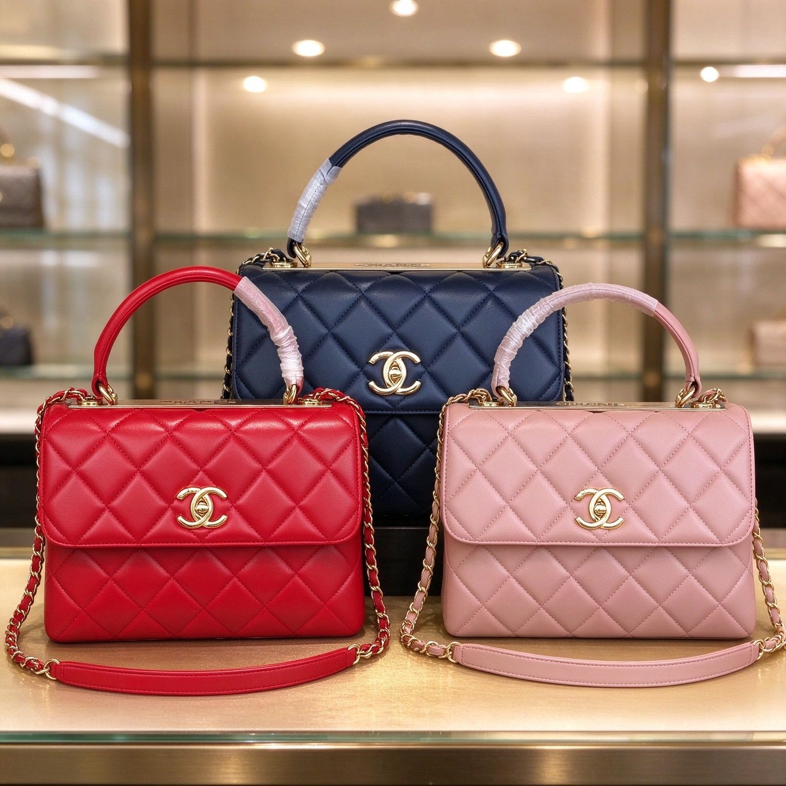 Chanel Women's Diamond Plaid Handbag Vintage Chain Crossbody Light Luxury Flap Shoulder Bag 8 Colors Optional 图 2