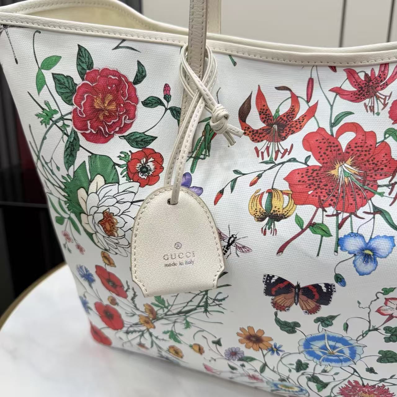 Gucci Spot Floral Print Tote for Women, 2026 New Large Capacity 图 5
