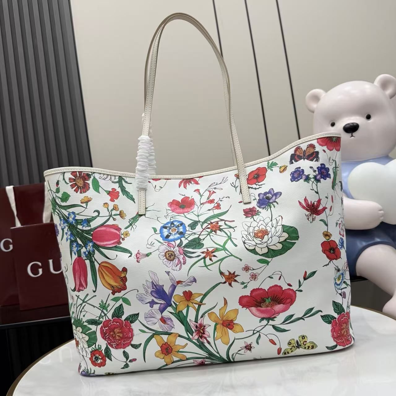 Gucci Spot Floral Print Tote for Women, 2026 New Large Capacity 图 3