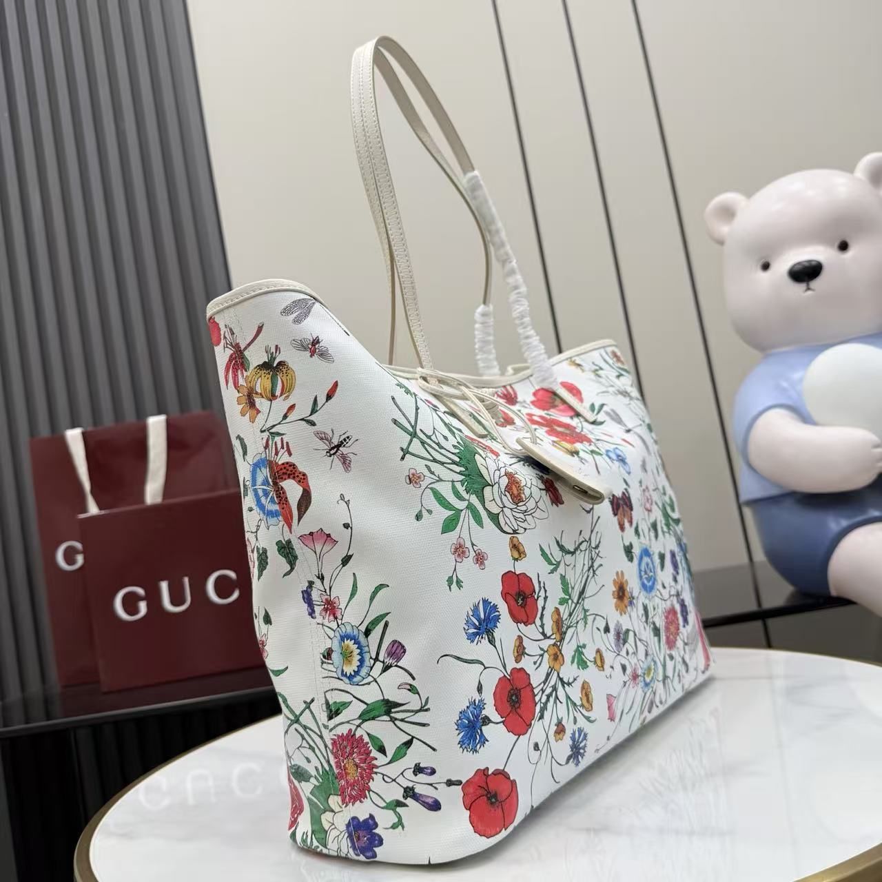 Gucci Spot Floral Print Tote for Women, 2026 New Large Capacity 图 2
