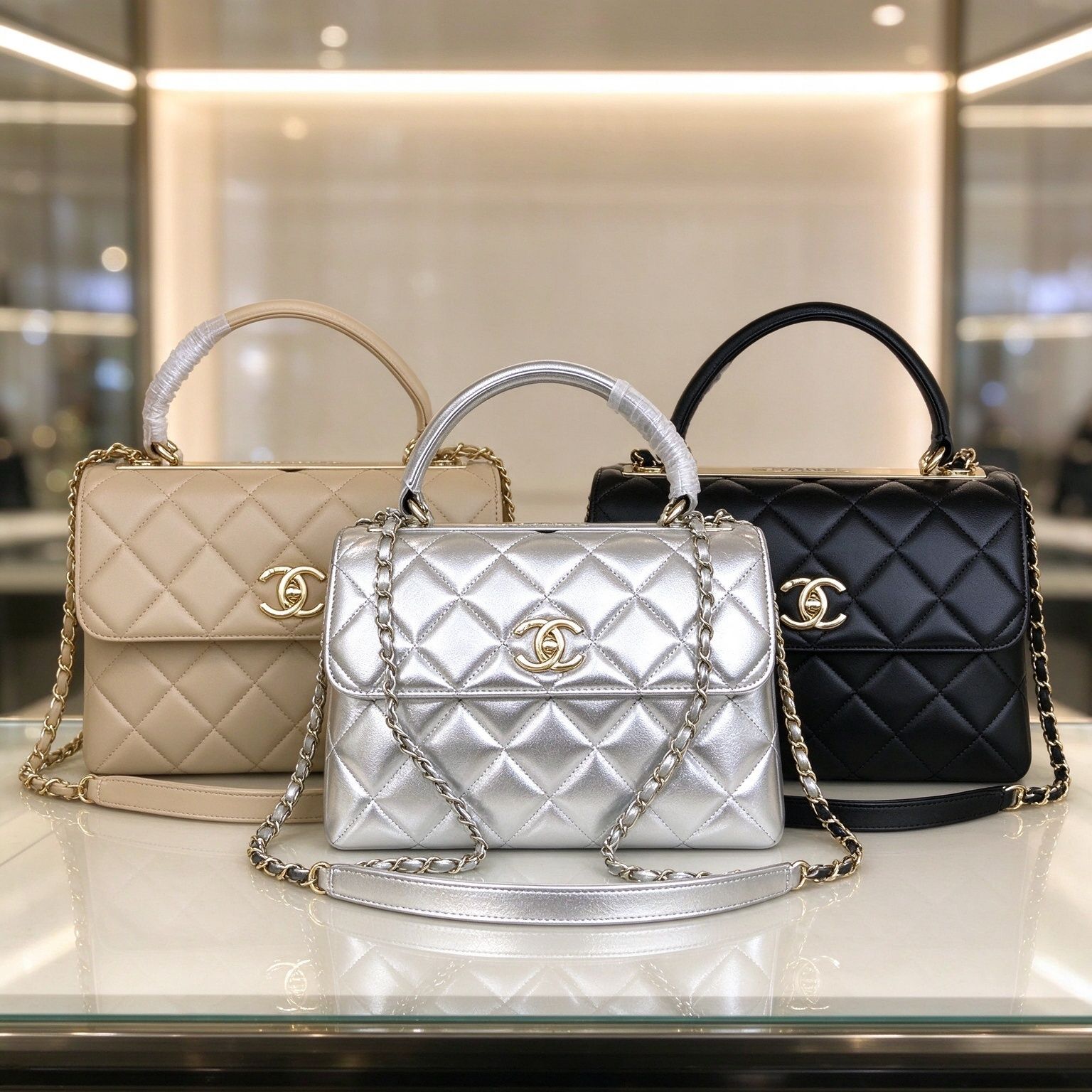 Chanel Women's Diamond Plaid Handbag Vintage Chain Crossbody Light Luxury Flap Shoulder Bag 8 Colors Optional 图 3