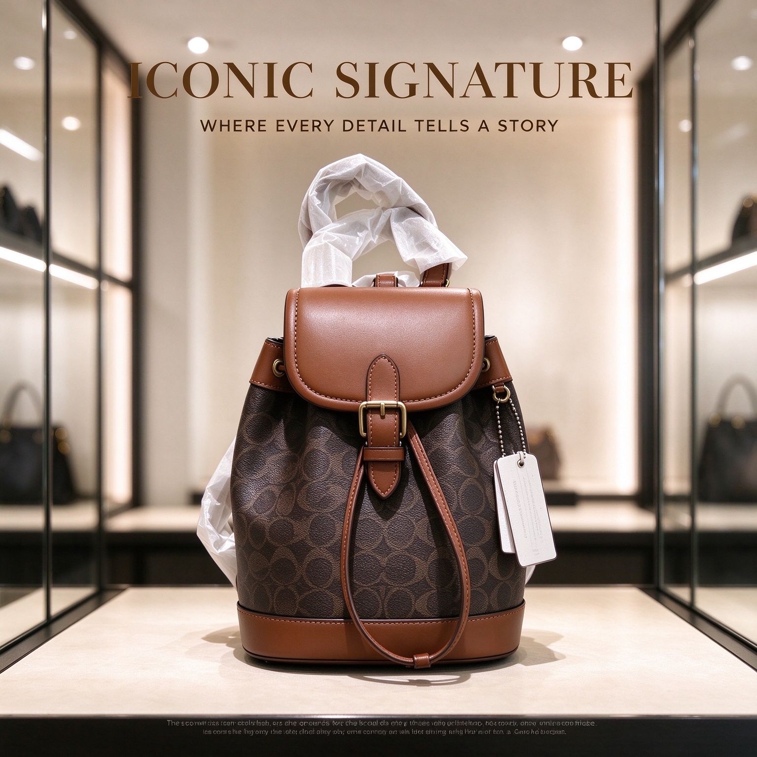 New Coach mini bucket backpack for women, size 17x20cm, 5 colors optional, matching gift box 图 2