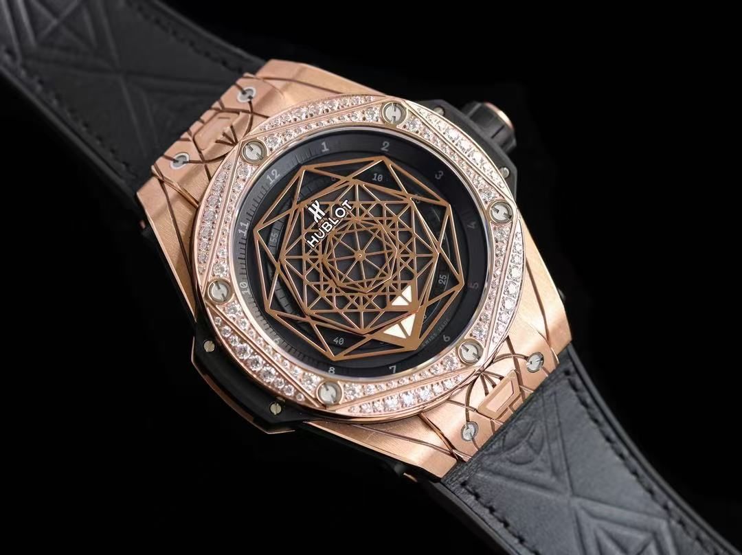 Hublot Big Bang Tattoo Full Diamond Men's Watch, 5 Colors Optional, Belt, Auto 图 2