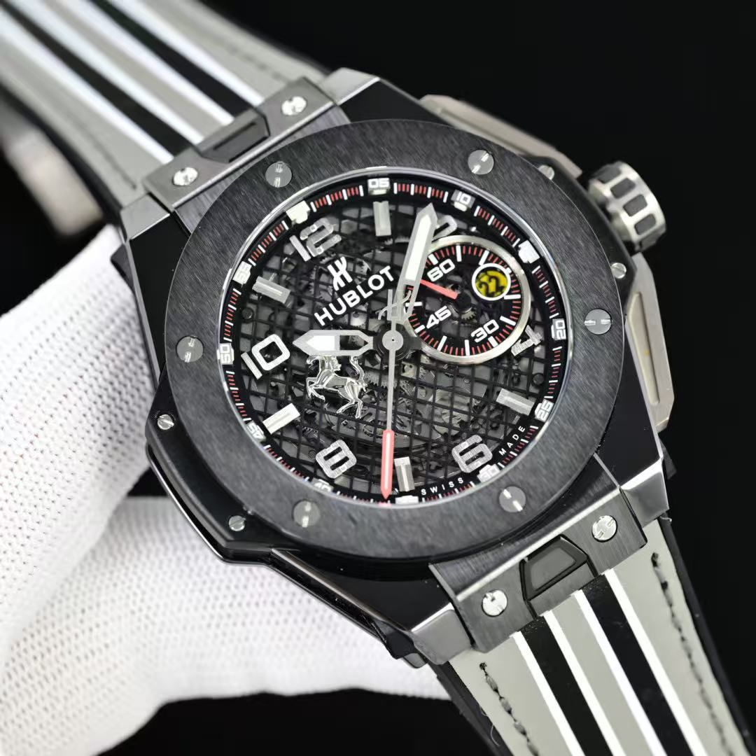 Hublot Big Bang Ferrari Co-Branded Men's Skeleton Chronograph Luxury Sport Watch 图 3