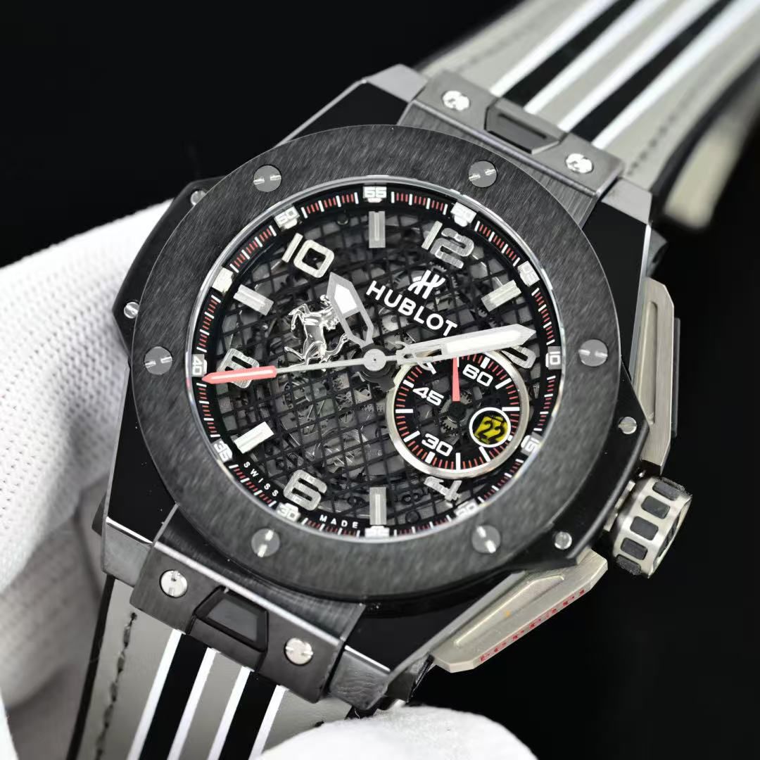Hublot Big Bang Ferrari Co-Branded Men's Skeleton Chronograph Luxury Sport Watch 图 2