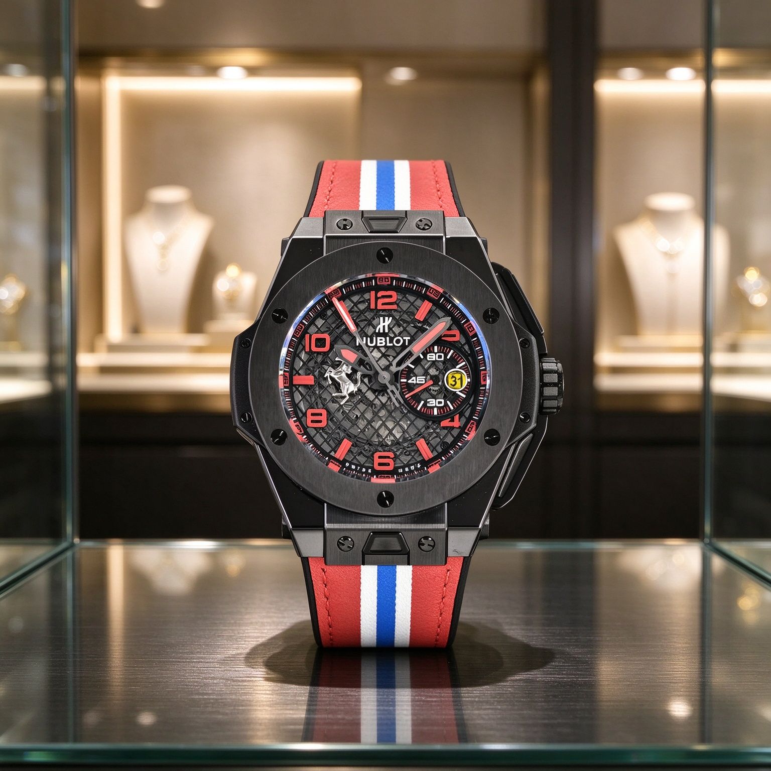 Big Bang Ferrari Sport Chronograph Men's Skeleton Luminous Racing Watch