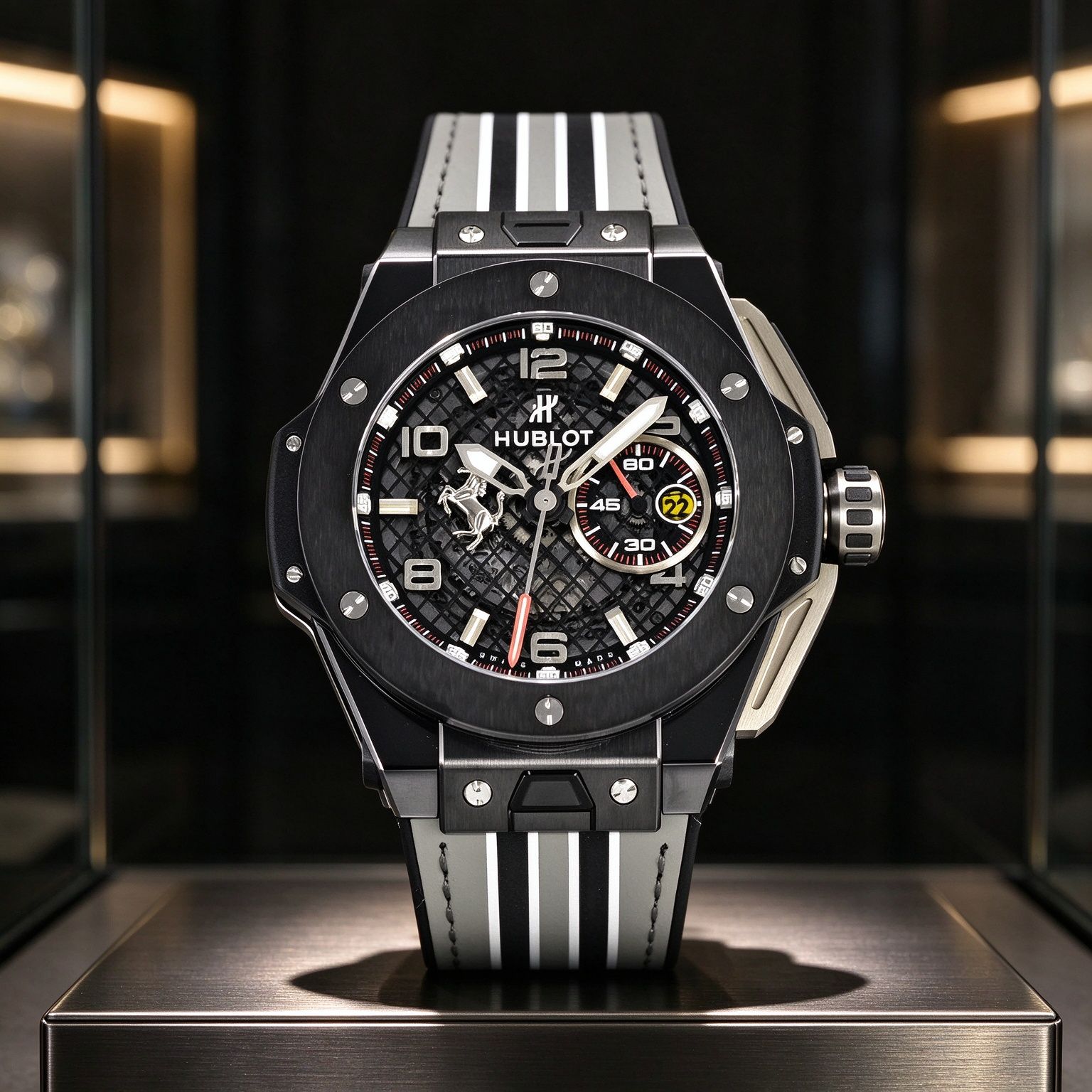 Hublot Big Bang Ferrari Co-Branded Men's Skeleton Chronograph Luxury Sport Watch