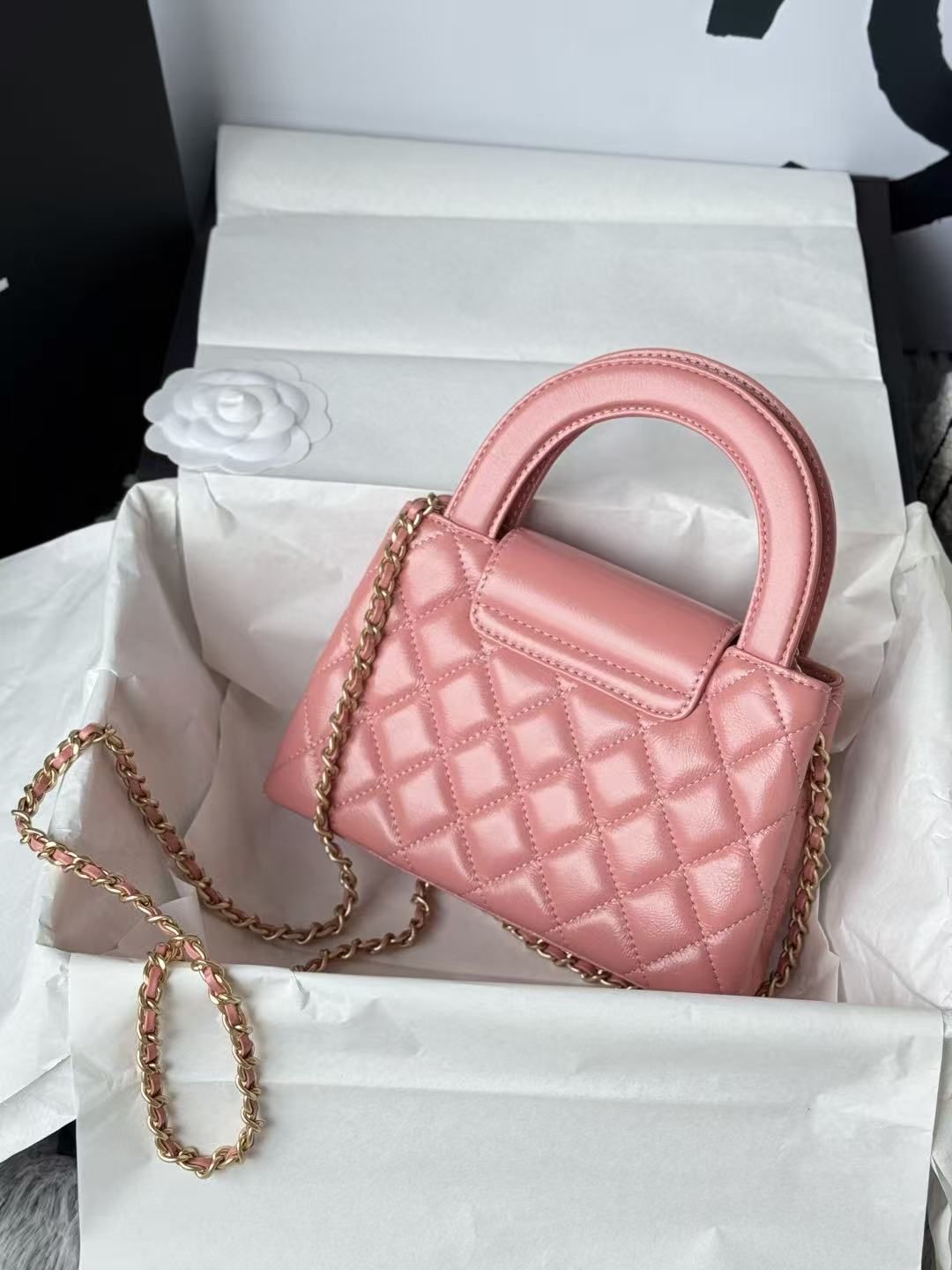 Chanel 2026 new mini rhombus handbag, chain crossbody, 12 colors, women's delicate small bag) 图 3