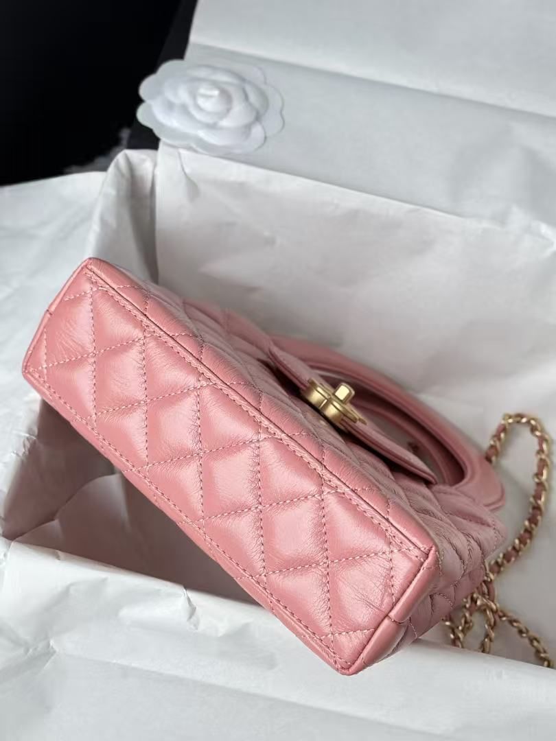 Chanel 2026 new mini rhombus handbag, chain crossbody, 12 colors, women's delicate small bag) 图 6