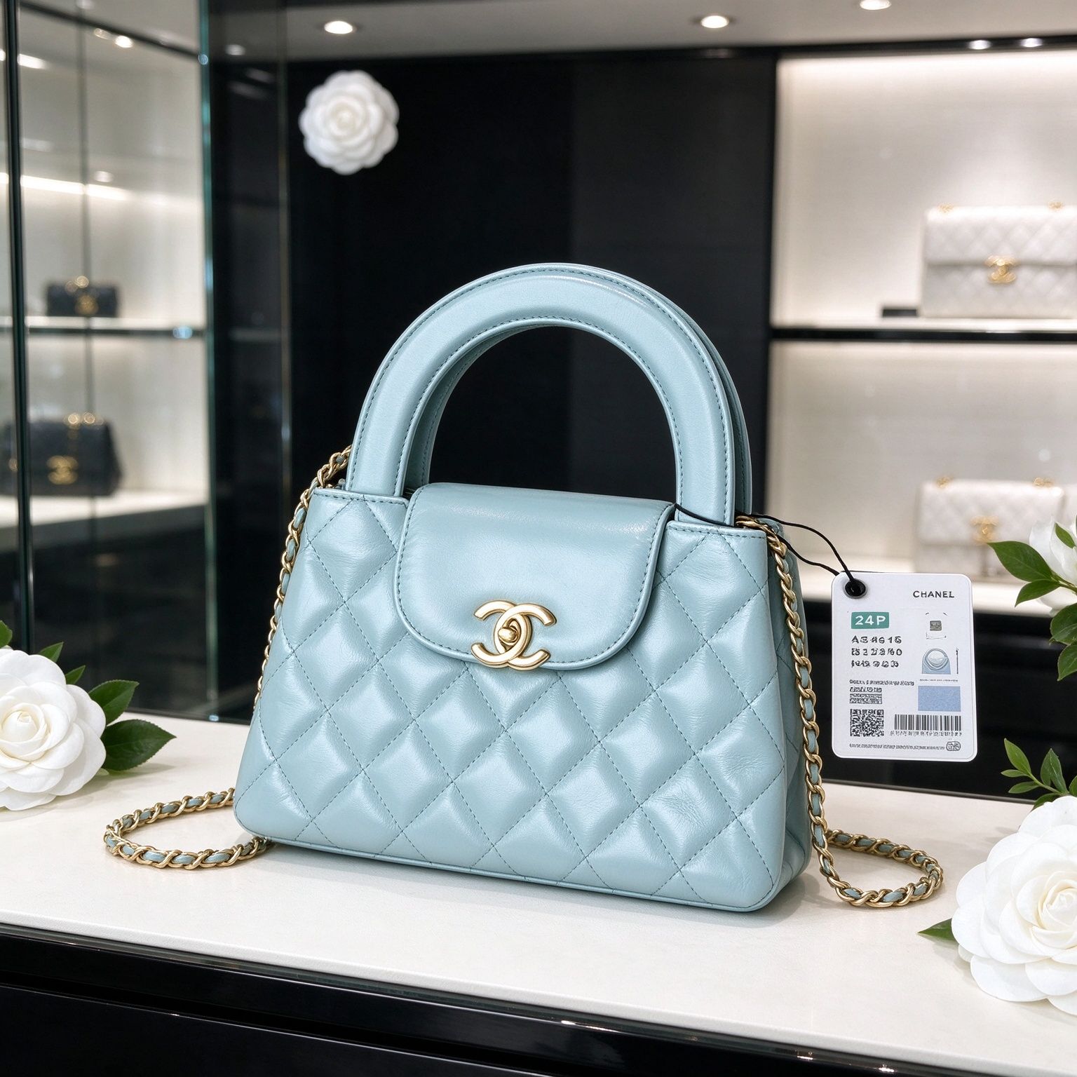 Chanel 2026 new mini rhombus handbag, chain crossbody, 12 colors, women's delicate small bag)